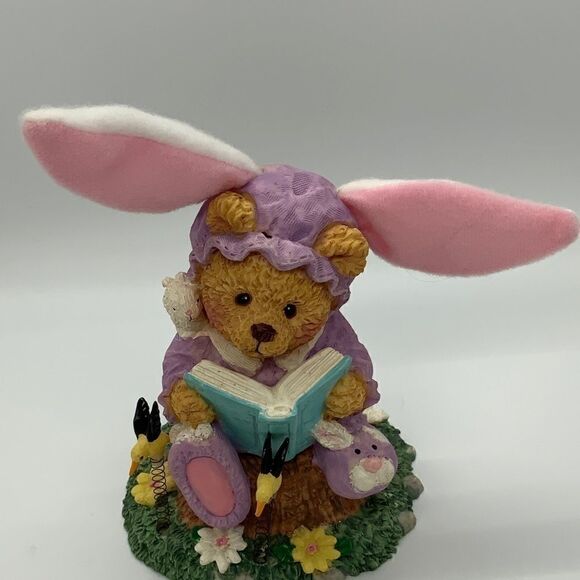 Vintage Teddy Easter Bunny PJs Easter Decoration - Picture 9 of 10